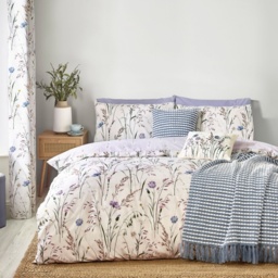 Catherine Lansfield Grasmere Floral Duvet Set - Lilac - Super King