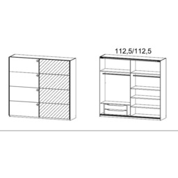 Stuttgart Soft Grey/Alpine White 226cm Wide Sliding Door Wardrobe - thumbnail 4