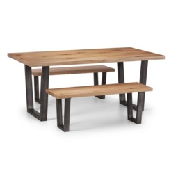 Julian Bowen Brooklyn Oak Dining Table - thumbnail 4