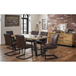 Julian Bowen Brooklyn Oak Dining Table - thumbnail 6