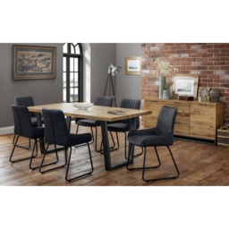 Julian Bowen Brooklyn Oak Dining Table - thumbnail 5