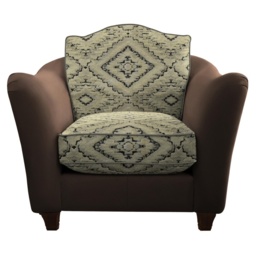 Parker Knoll Harriet Leather/Fabric Armchair - Leather/Fabric Mix