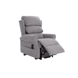Luxor Dual Motor Riser Recliner Chair in Dove Grey Fabric - thumbnail 3