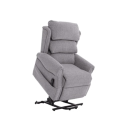 Luxor Dual Motor Riser Recliner Chair in Dove Grey Fabric - thumbnail 2