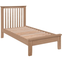 Cannes Bed Frame - Oak - 90cm Single 3ft - thumbnail 2