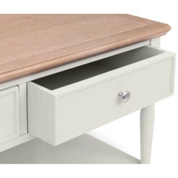 Julian Bowen Provence Rectangular 2 Drawer Coffee Table - Grey/Limed Oak - thumbnail 3