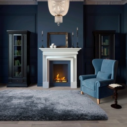 Asiatic Plush Luxury Shaggy Rug - Airforce Blue - 70cm x 140cm - thumbnail 2