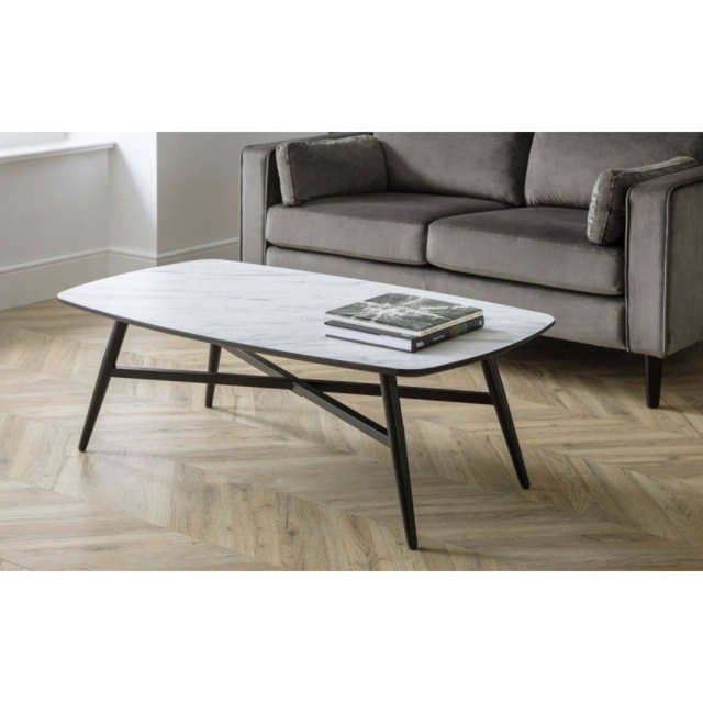 Julian Bowen Caruso Rectangular Marble Effect Coffee Table - image 1