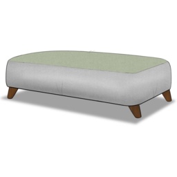 Reya Bench Footstool in Fabric - Fabric Grade B - thumbnail 2