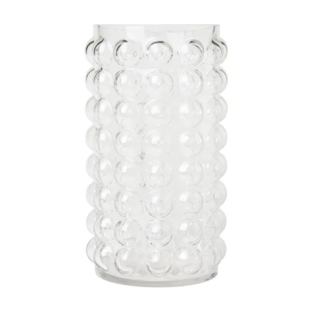 BHS Medium Bobble Glass Vase - Clear - image 1