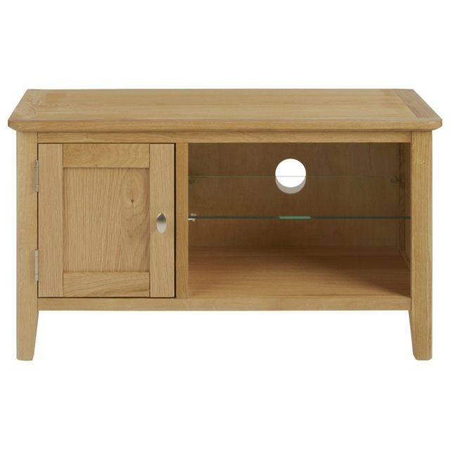 Hardwick Oak Small Media Stand - image 1