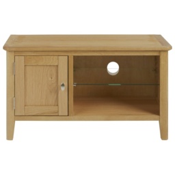 Hardwick Oak Small Media Stand - thumbnail 1