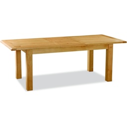 Ascot Rustic Oak Large 180/230cm Extending Dining Table - thumbnail 1
