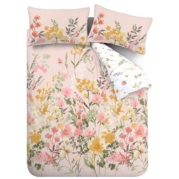 Catherine Lansfield Countryside Floral Duvet Set - Pink - Single - thumbnail 2