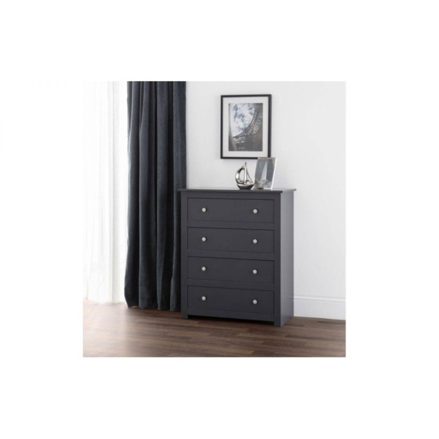 Julian Bowen Radley 4 Drawer Chest - Anthracite - image 1