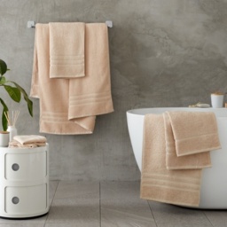 Catherine Lansfield Zero Twist Towels - Natural - Hand Towel - thumbnail 2