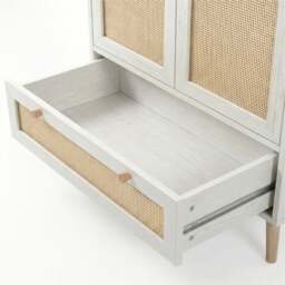 Wovena Rattan 2 Door Wardrobe with Drawers - thumbnail 5