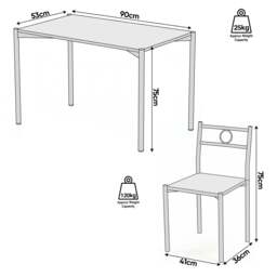 Breakfast 2 Seater Dining Table and Chairs - thumbnail 4