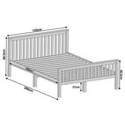 Wooden Double Bed Frame - thumbnail 4