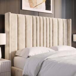Winged Ottoman Bed Frame with Lines - Ottoman Storage Bed - thumbnail 6
