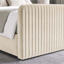 Vertical Line Ottoman Storage Bed - Tall Padded Headboard - thumbnail 6