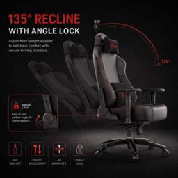 Xstriker High-Back Ergonomic Gaming Chair with Lumbar Support - thumbnail 5