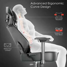 Xstriker High Back Gaming Chair - Ergonomic Office Chair 4D Armrest - thumbnail 4