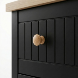 Linra Black Painted Large 6 Chest of Drawers - Bedroom Dresser - thumbnail 6