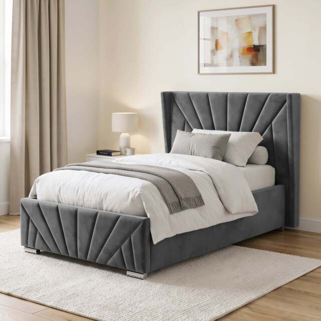 Velvet Ottoman Storage Bed - Sunrise Ottoman Bed Frame - image 1