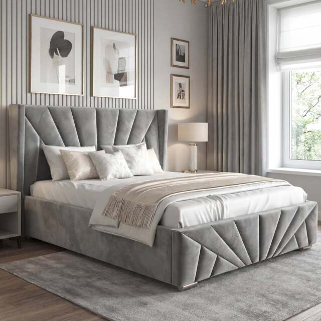 Velvet Ottoman Storage Bed - Sunrise Ottoman Bed Frame - image 1