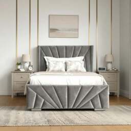 Velvet Ottoman Storage Bed - Sunrise Ottoman Bed Frame - thumbnail 2