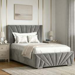 Velvet Ottoman Storage Bed - Sunrise Ottoman Bed Frame - thumbnail 2