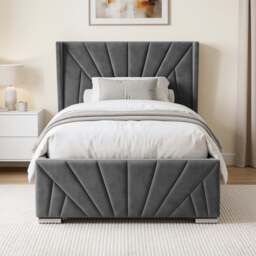 Velvet Ottoman Storage Bed - Sunrise Ottoman Bed Frame - thumbnail 4