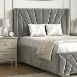Velvet Ottoman Storage Bed - Sunrise Ottoman Bed Frame - thumbnail 4