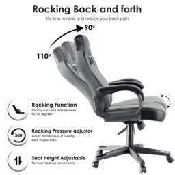 Xstriker Ergonomic Small Gaming Chair with Lumbar Support - thumbnail 4