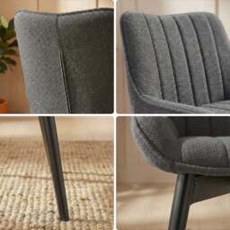Aldridge 4 and 6 Seater Dining Table and Chairs Set - thumbnail 6