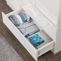 High Gloss 3 Door Wardrobe With Drawers And Shelves - thumbnail 5