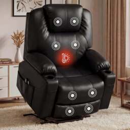 Electric Riser Recliner Chair For Elderly with Heat & Massage - thumbnail 1