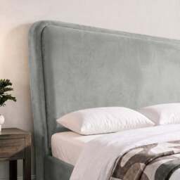 Plush Velvet Ottoman Storage Bed with Comfy Backrest - thumbnail 5