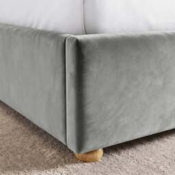 Plush Velvet Ottoman Storage Bed with Comfy Backrest - thumbnail 6