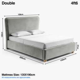 Plush Velvet Ottoman Storage Bed with Comfy Backrest - thumbnail 4