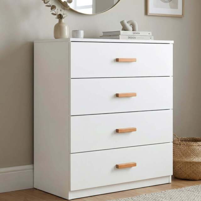 Blythe 4 Drawer Chest Of Drawers - Bedroom Drawers - White