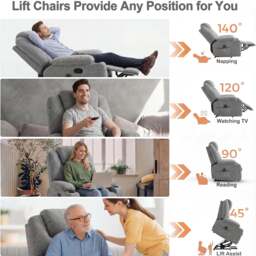 Riser Recliner Chair With Cup Holder, Heat and Massage - thumbnail 5