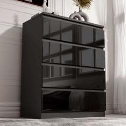 High Gloss 4 Drawer Chest of Drawers - Bedroom Drawers - thumbnail 6