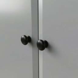 Haven Grey Painted 2 Door Wardrobe with Shelves – Oak Top - thumbnail 6