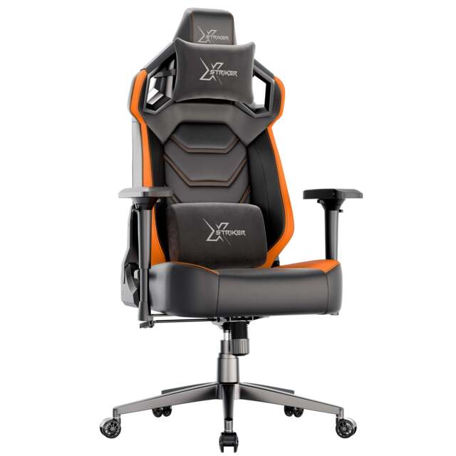 Xstriker High Back Gaming Chair - Ergonomic Office Chair 4D Armrest - Black + Orange