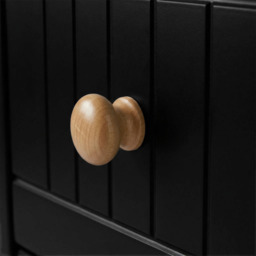 Linra Black Painted 4 Chest of Drawers - Bedroom Drawers - thumbnail 6