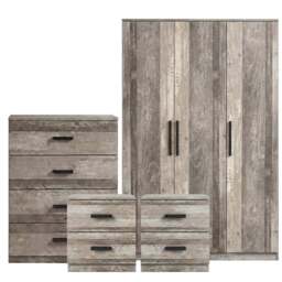 Blythe Ash Grey 4 Piece Bedroom Furniture Set - thumbnail 1