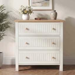 Linra Painted 3 Piece Bedroom Furniture Set - Oak Top - thumbnail 6