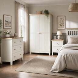 Linra Painted 3 Piece Bedroom Furniture Set - Oak Top - thumbnail 2